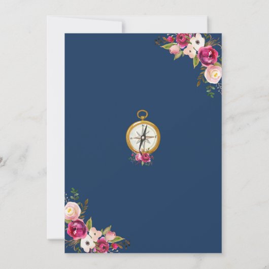 Reisen von Miss nach Brautparty Einladung (Rückseite)