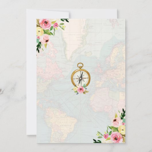 Reisen von Miss nach Brautparty Einladung (Rückseite)