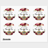 Reisen von Miss zu Brautparty Gefallen Runder Aufkleber (Blatt)