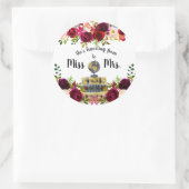 Reisen von Miss zu Brautparty Gefallen Runder Aufkleber (Tasche)