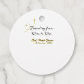 Reisen von Miss zu Brautparty Name hinzufügen Geschenkanhänger (Rückseite)