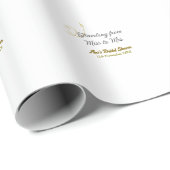 Reisen von Miss zu Brautparty Name hinzufügen Geschenkpapier (Rolleneckpunkt)