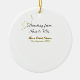 Reisen von Miss zu Brautparty Name hinzufügen Keramik Ornament