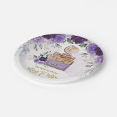 Reisen von Miss zu Mrs. Lila Brautparty Pappteller (Schrägansicht)