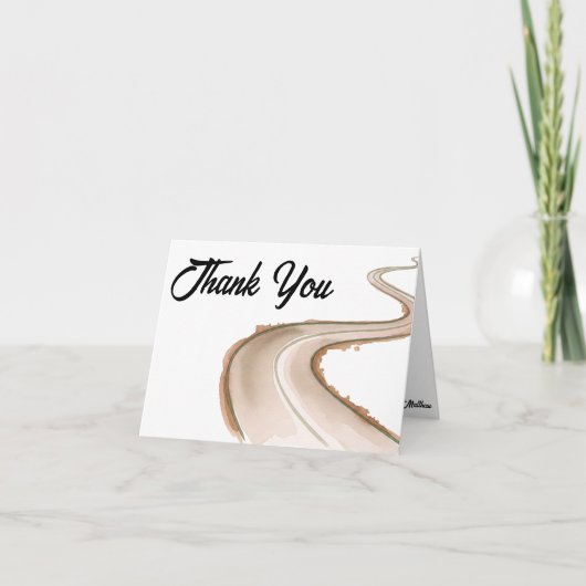 Reisen von Partnern zur Kinderdusche Dankeskarte (Vorderseite)