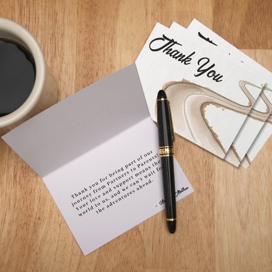 Reisen von Partnern zur Kinderdusche Dankeskarte