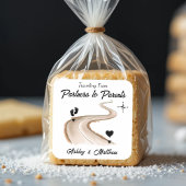 Reisen von Partnern zur Kinderdusche Quadratischer Aufkleber