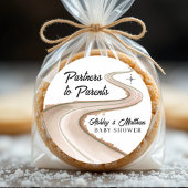 Reisen von Partnern zur Kinderdusche Runder Aufkleber