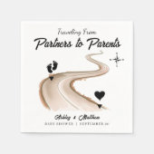 Reisen von Partnern zur Kinderdusche Serviette (Vorderseite)