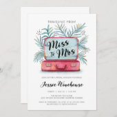 Reisen von Vermisst zu mrs Brautparty Einladung (Vorne/Hinten)