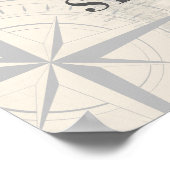 Reisen Weltkarte Pink Floral Baby Dusche Willkomme Poster (Ecke)