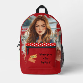 Reisen, Willst du gemeinsam verreisen? Gedruckt Bedruckter Rucksack