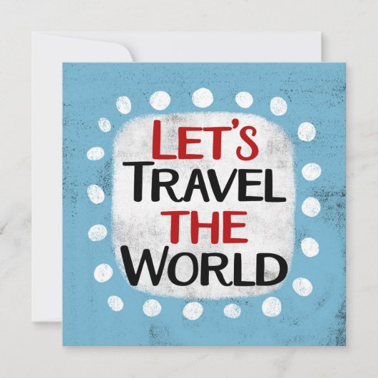 Reisen wir die Grußkarte der Welt Karte (Vorderseite)