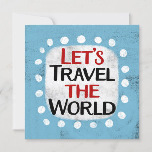 Reisen wir die Grußkarte der Welt Karte