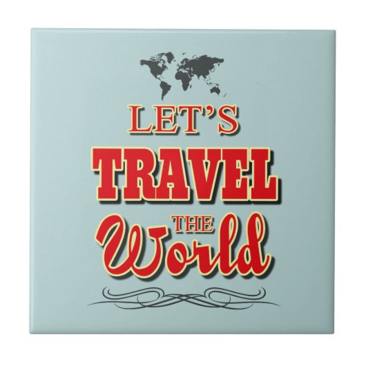 Reisen wir die Welt Fliese (Vorderseite)