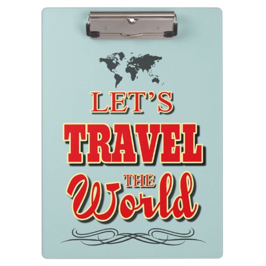 Reisen wir die Welt Klemmbrett (Vorderseite)