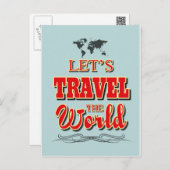 Reisen wir die Welt Postkarte (Vorne/Hinten)