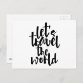 Reisen wir die Welt Zitat Postkarte (Vorne/Hinten)