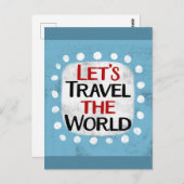 Reisen wir die Weltpostkarte Postkarte (Vorne/Hinten)