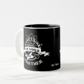 Reisen wir gemeinsam die Welt | Spaß Zweifarbige Tasse (Vorderseite Links)