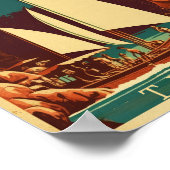 Reisen zu Philippinen Vintage Poster (Ecke)