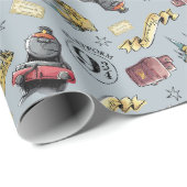 Reisen zum HOGWARTS™-Muster Geschenkpapier (Rolleneckpunkt)