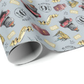 Reisen zum HOGWARTS™-Muster Geschenkpapier (Rolleneckpunkt)