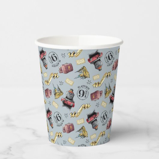 Reisen zum HOGWARTS™-Muster Pappbecher (Links)