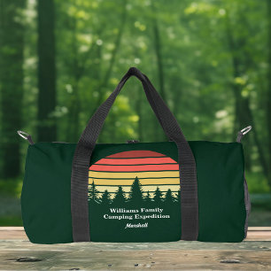 Reisen zum Sonnenuntergang im Grünen Camping indiv Duffle Bag