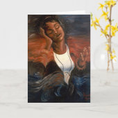 "Reisend ohne bewegende" leere Grußkarte Karte (Gelbe Blume)