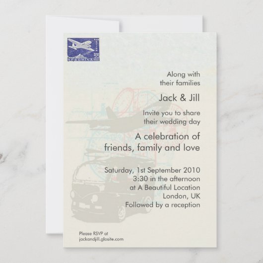 Reisende 12x18 einladung (Vorderseite)