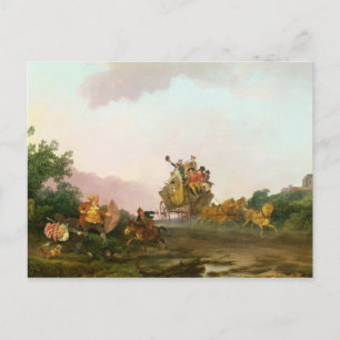 Reisende auf einem Coach, c.1785-90 (Öl auf Leinwa Postkarte