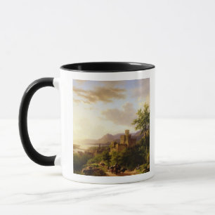 Reisende auf einem Weg in einem umfangreichen Tasse