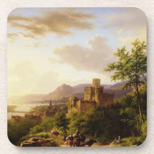 Reisende auf einem Weg in einem umfangreichen Untersetzer (Vorderseite)