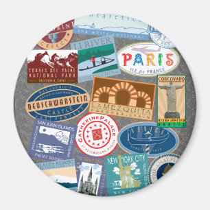 Reisende aus aller Welt Magnet