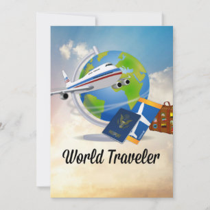 Reisende aus aller Welt, verpackt und einsatzberei Karte