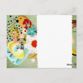 Reisende Blumenlandschaft Postkarte (Rückseite)