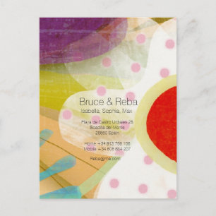 Reisende Blumenlandschaft Postkarte