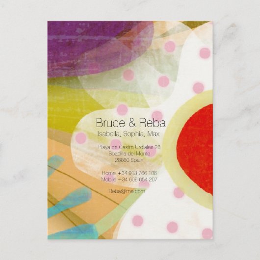 Reisende Blumenlandschaft Postkarte (Vorderseite)