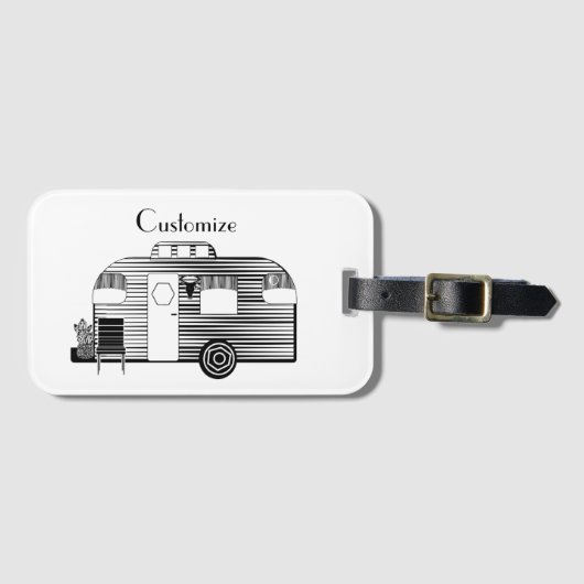 Reisende Camper Caravan Thunder_Cove Gepäckanhänger (Vorderseite (Horizontal))