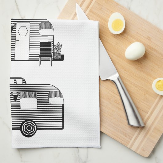 Reisende Camper Caravan Thunder_Cove Geschirrtuch (Viertel Falte)