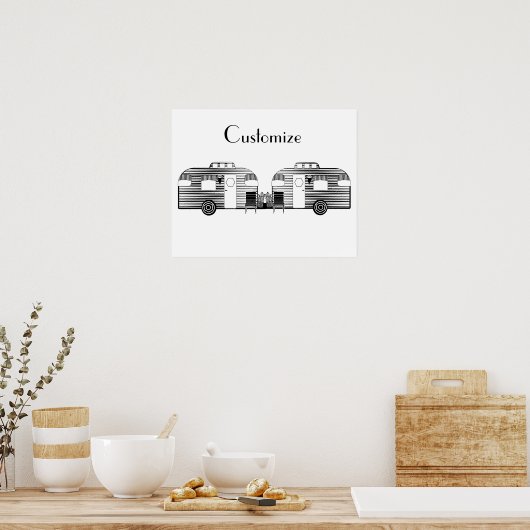 Reisende Camper Caravan Thunder_Cove Poster (Küche)