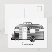 Reisende Camper Caravan Thunder_Cove Postkarte (Vorne/Hinten)