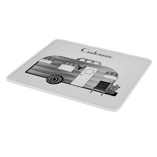 Reisende Camper Caravan Thunder_Cove Schneidebrett (Ecke)