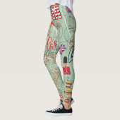 Reisende Design World Maps vereinte Staaten Leggings (Links)