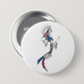 Reisende Farbige Abstrakte Stammes-Tattoo-Kunst Button (Vorne & Hinten)