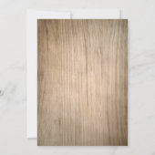 Reisende Hochzeitseinladung aus Schnittholz Einladung (Rückseite)