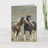Reisende Höfe Seine Mare Wild Horse Grußkarten Dankeskarte (Vorderseite)