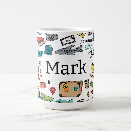 Reisende im Herzen von London Paris Kaffeetasse (Mittel)