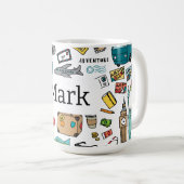 Reisende im Herzen von London Paris Kaffeetasse (VorderseiteRechts)